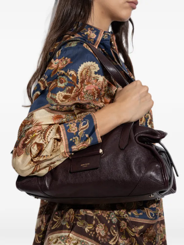 Jimmy Choo Medium Bar Leather Duffle Bag | Red | FARFETCH