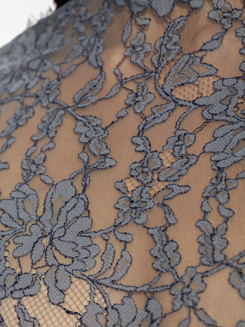 Valentino Garavani Body met lange mouwen en kanten detail Blauw