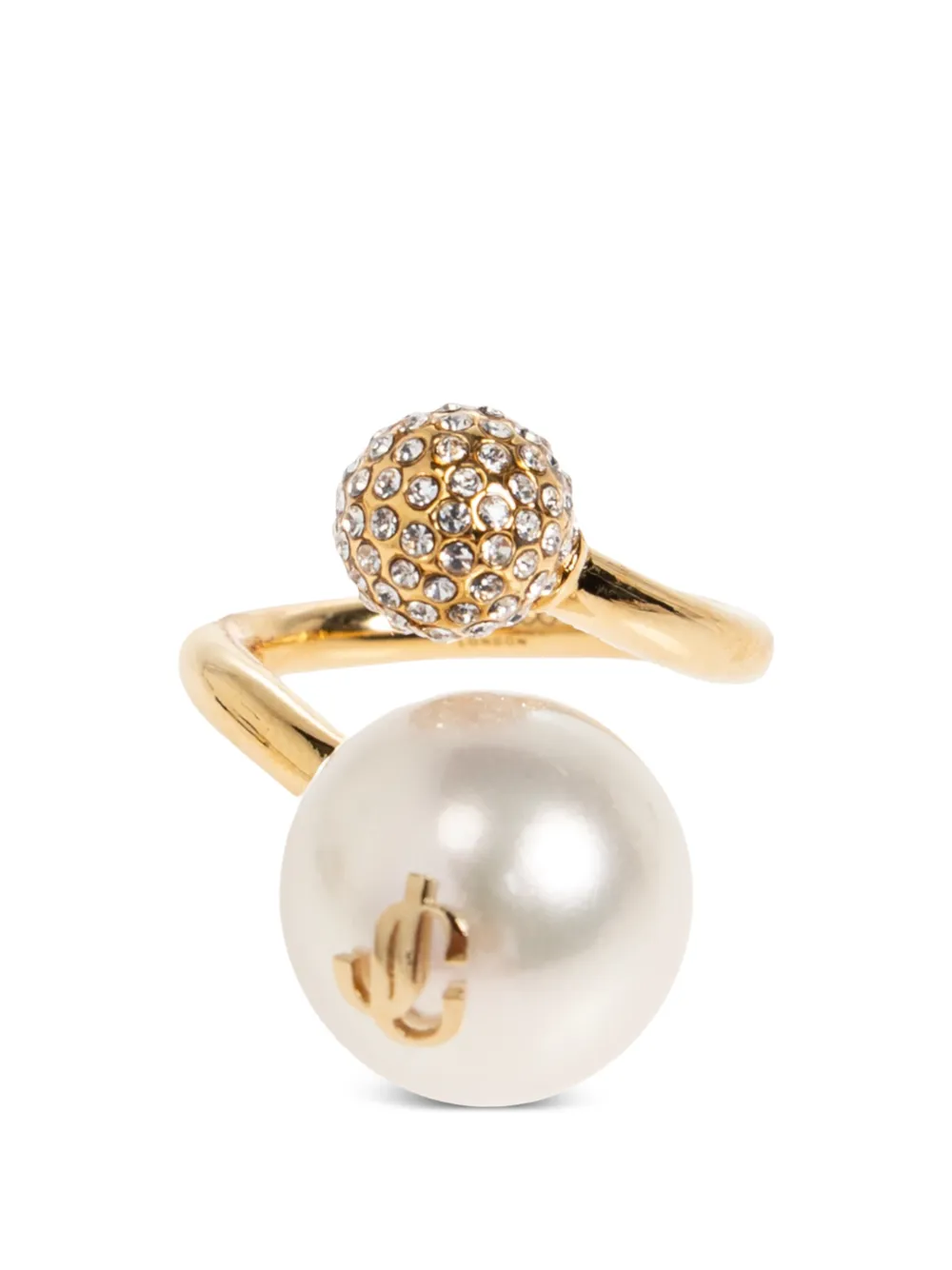 Jimmy Choo Anello Auri con perle - Oro