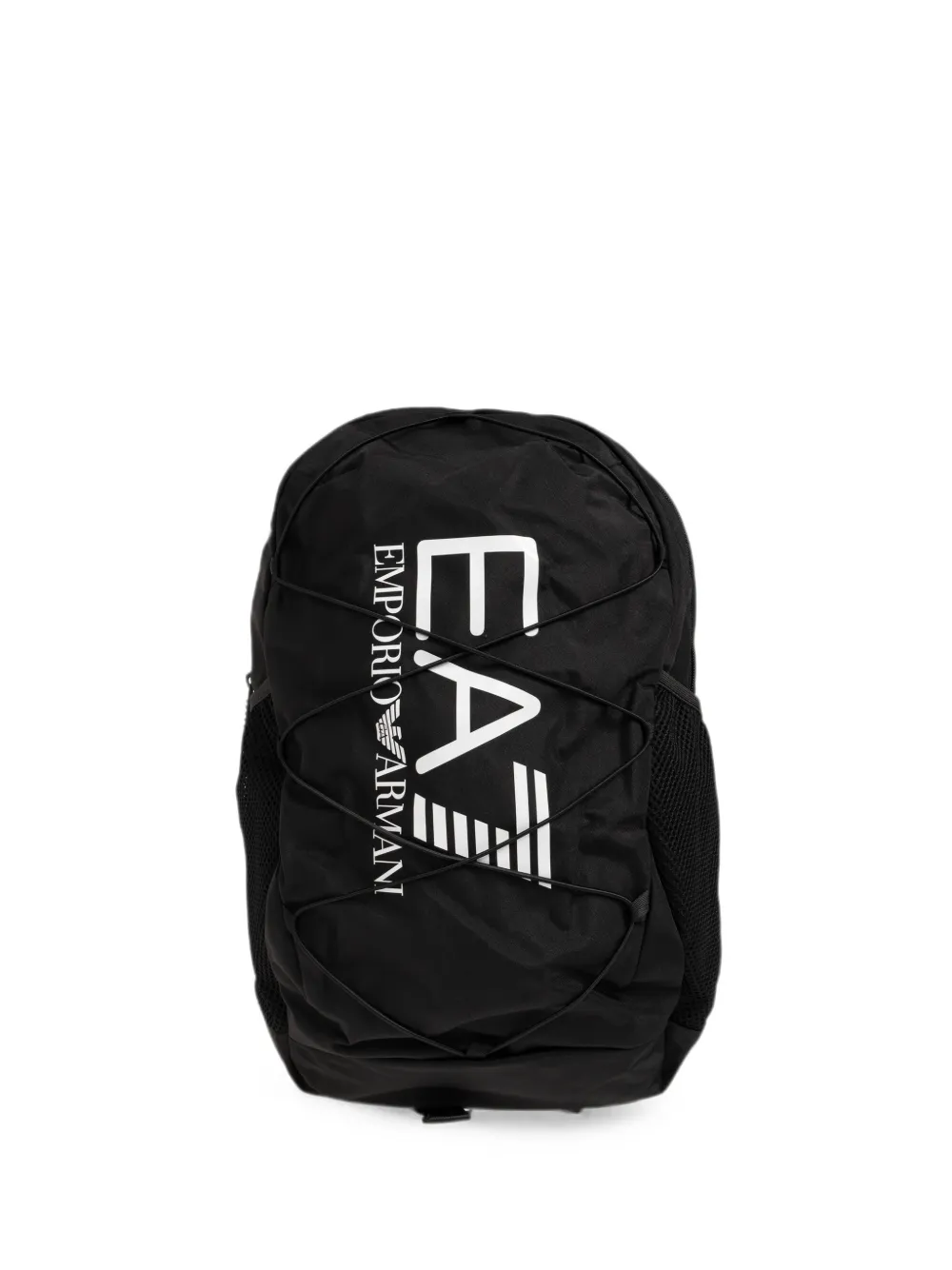 Ea7 Rucksack Mit Bungee-kordelzug In Black