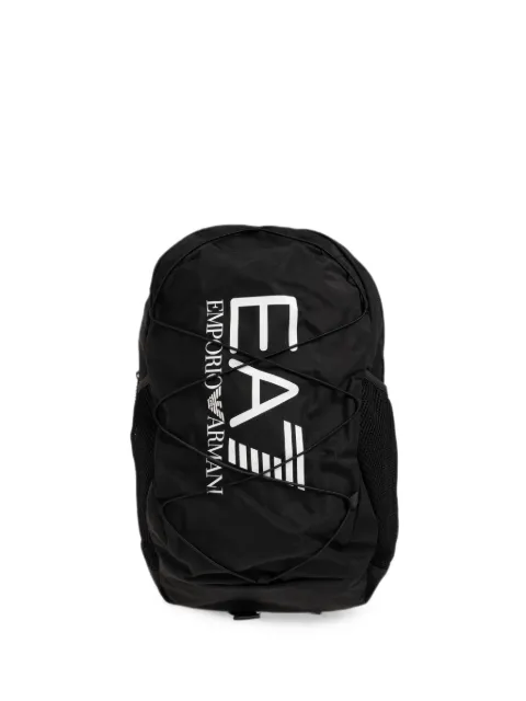 Ea7 Emporio Armani Mochila com estampa de logo e cordas bungee