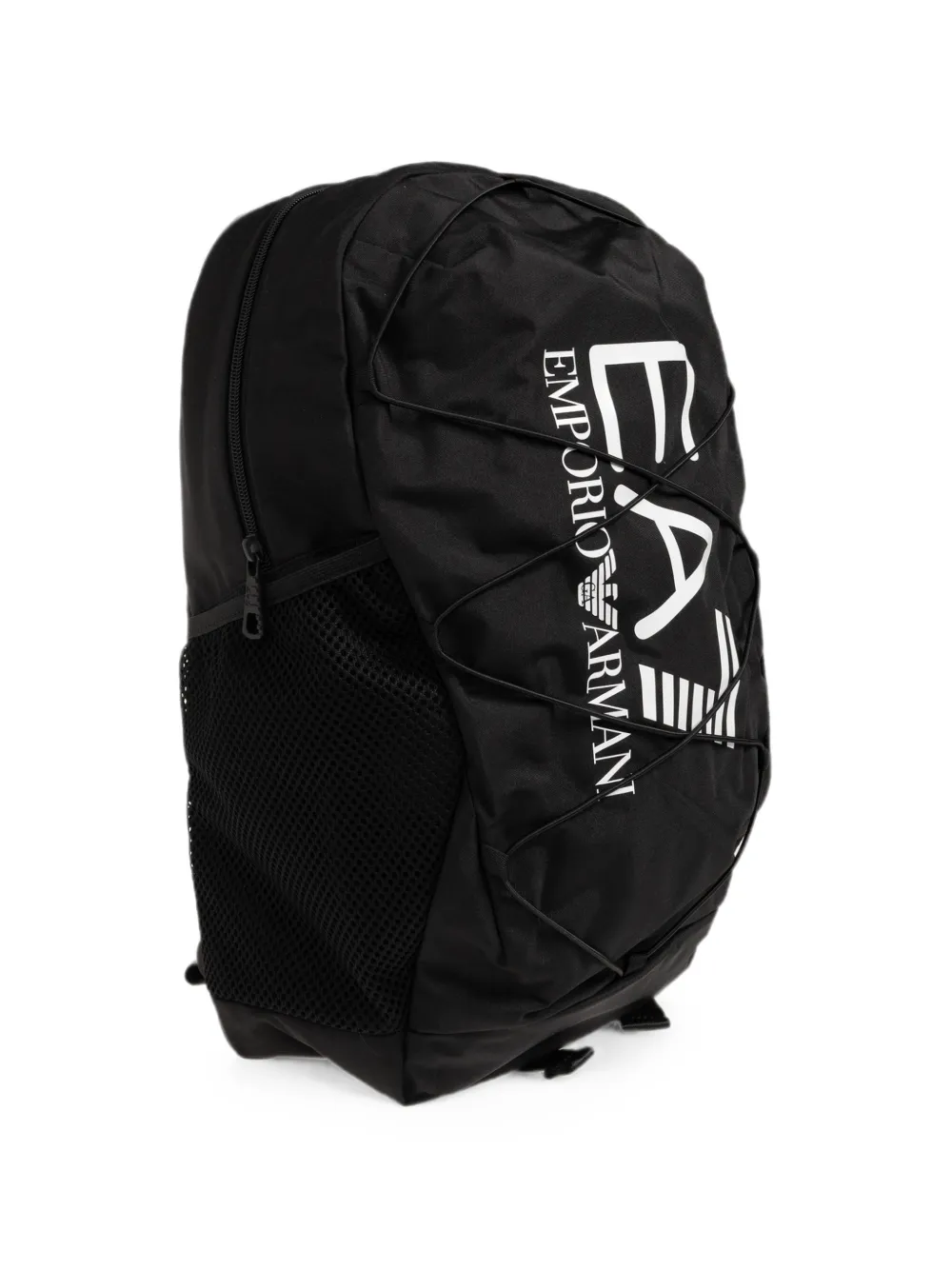 Ea7 Emporio Armani Rugzak met bungee-koord en logoprint Zwart