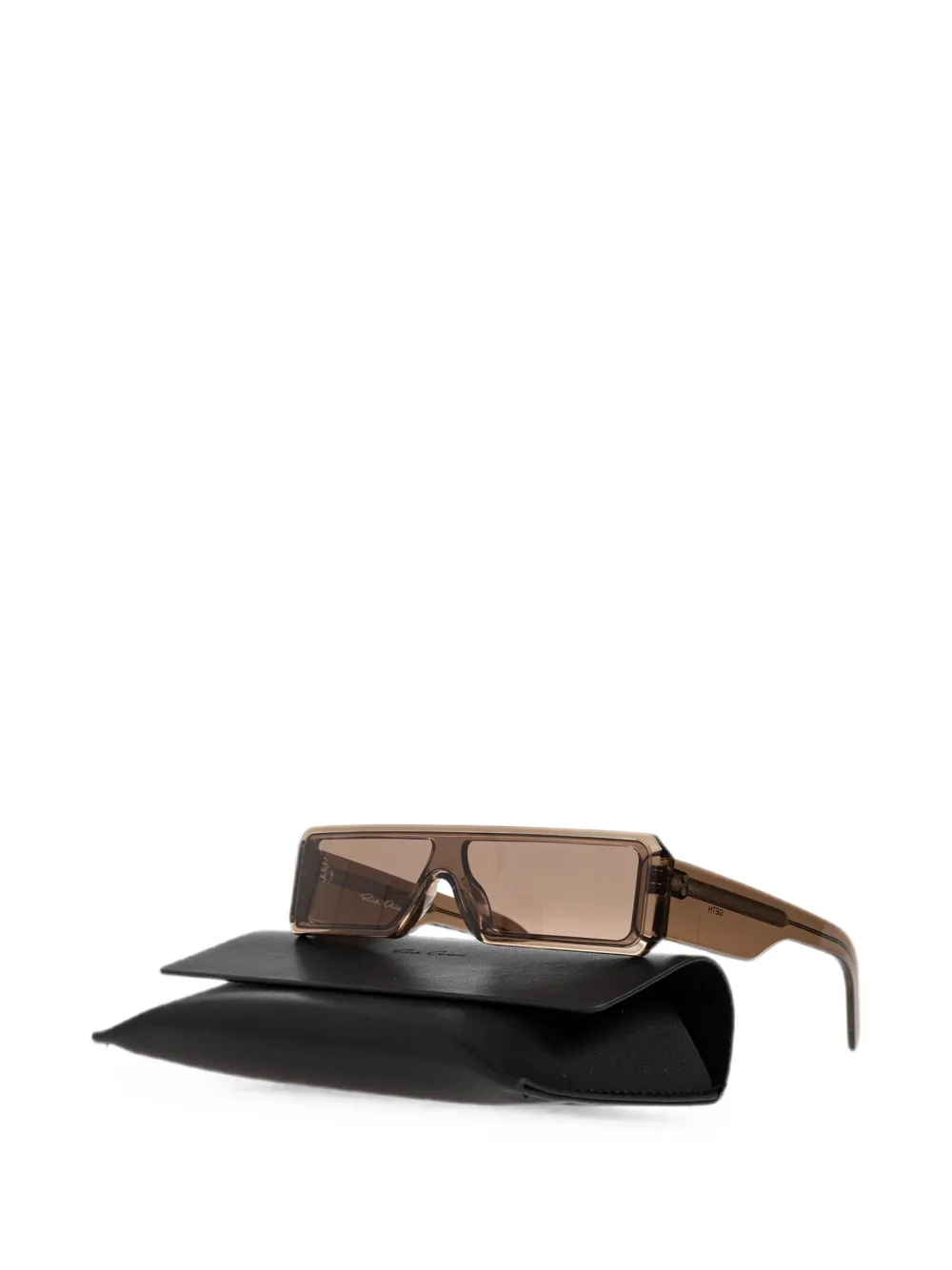 Rick Owens Geth zonnebril met geometrisch montuur Bruin