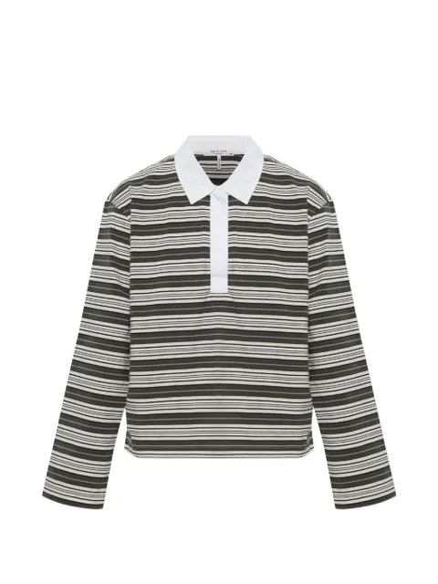 rag & bone striped long-sleeve polo shirt