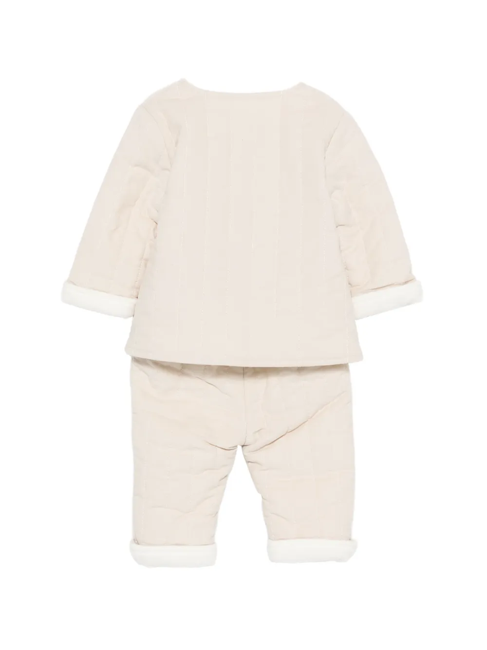 Patachou quilted trouser set Beige