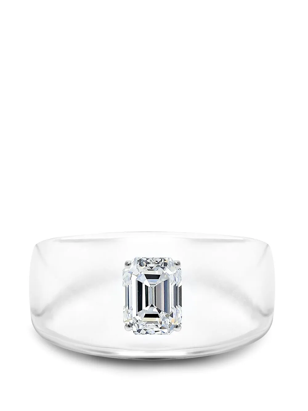 SOLO for diamonds emerald-cut diamond ring - Bianco