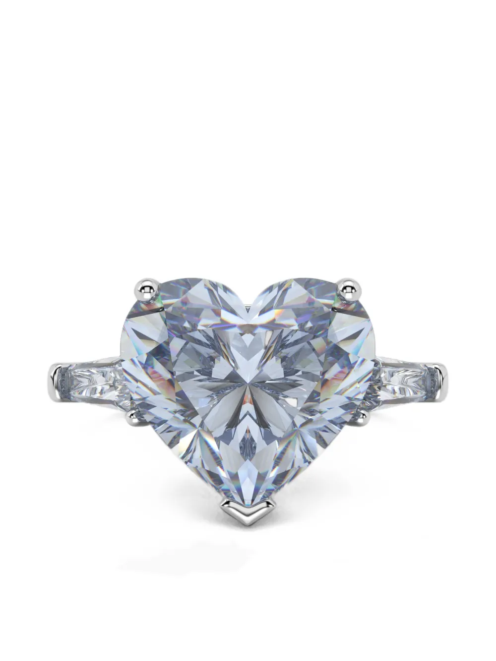SOLO for diamonds heart-cut diamond ring - Argento