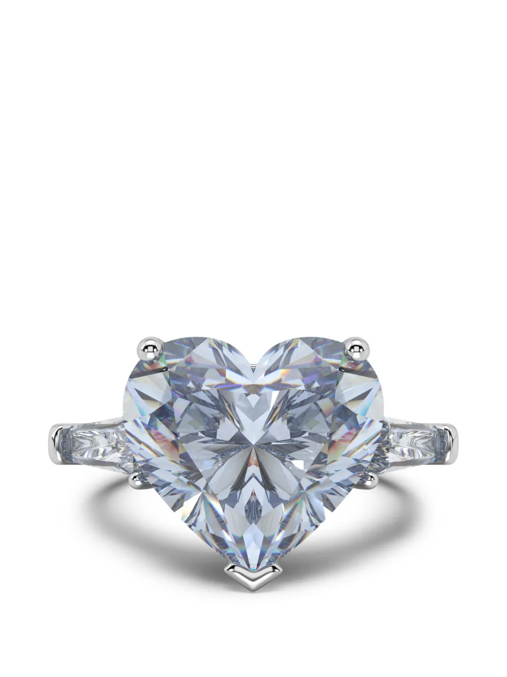 SOLO for diamonds heart-cut diamond ring - Argento