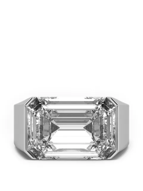 SOLO for diamonds anillo Posh I de corte esmeralda con detalle de diamante