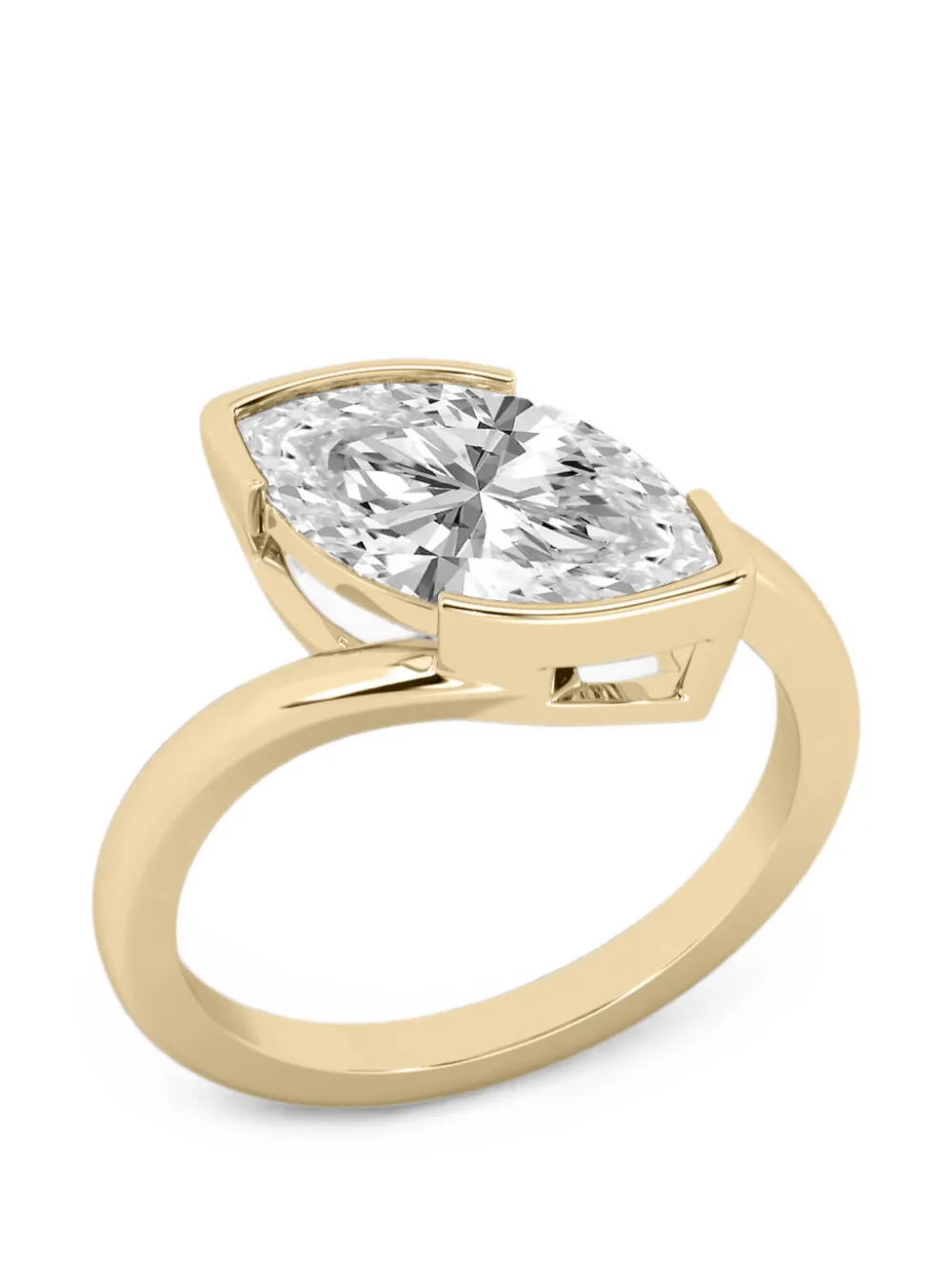 SOLO for diamonds Mono Ring mit Diamant - Gold