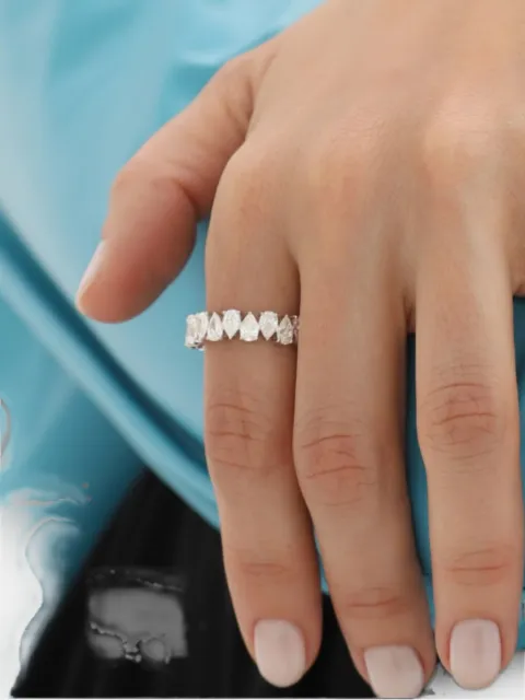 SOLO for diamonds pear-cut diamond eternity ring