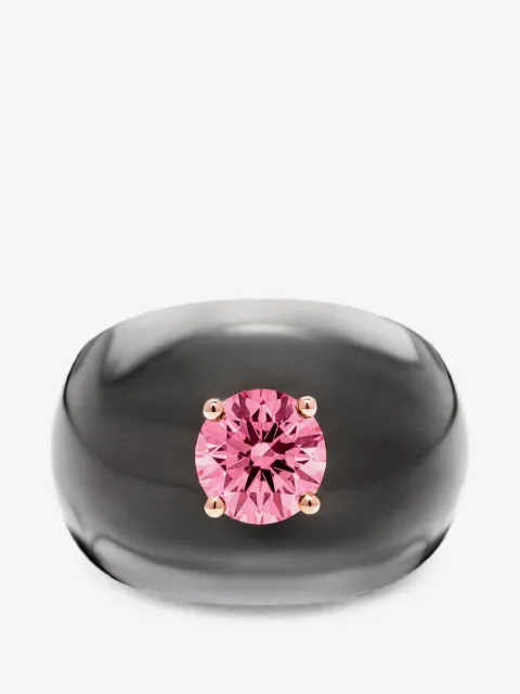 SOLO for diamonds diamond-embellished dome ring