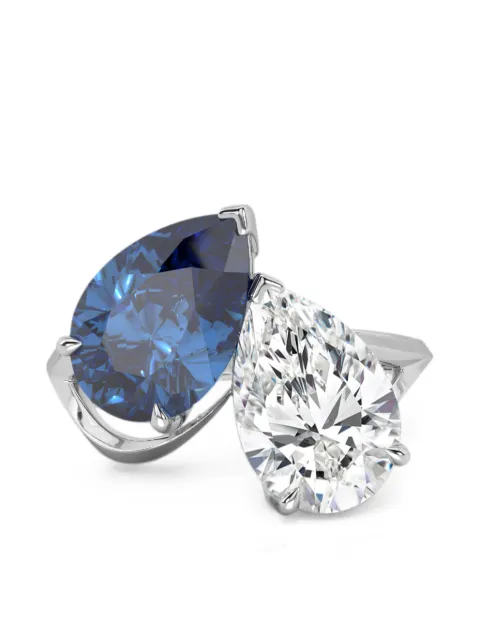 SOLO for diamonds diamond sapphire ring