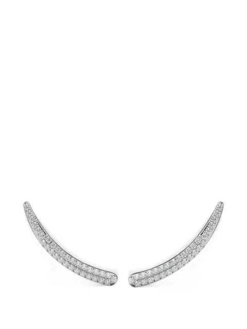 SOLO for diamonds diamond-embellished curved earrings