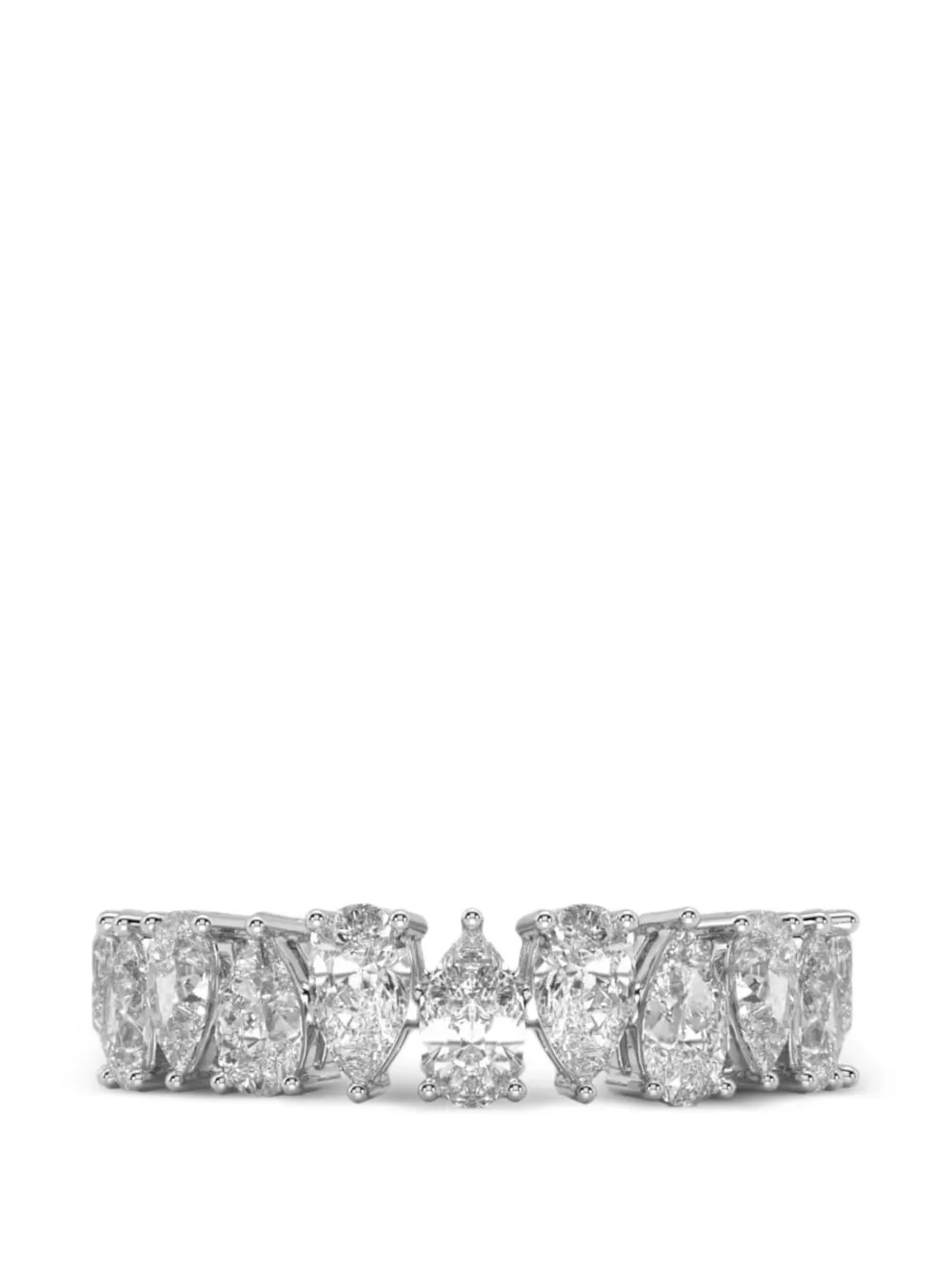 SOLO for diamonds pear-cut diamond eternity ring - Argento
