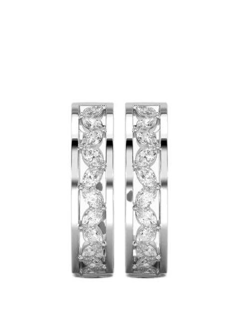 SOLO for diamonds diamond-embellished marquise-cut hoop earrings
