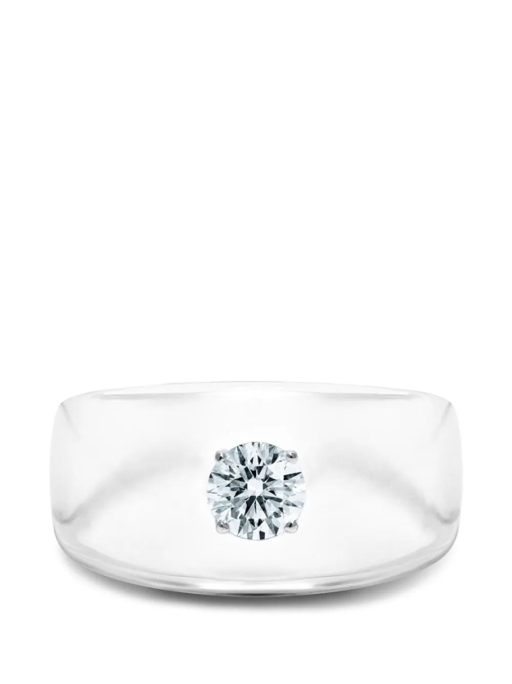 SOLO for diamonds Grober Ring mit Diamanten - Weiß