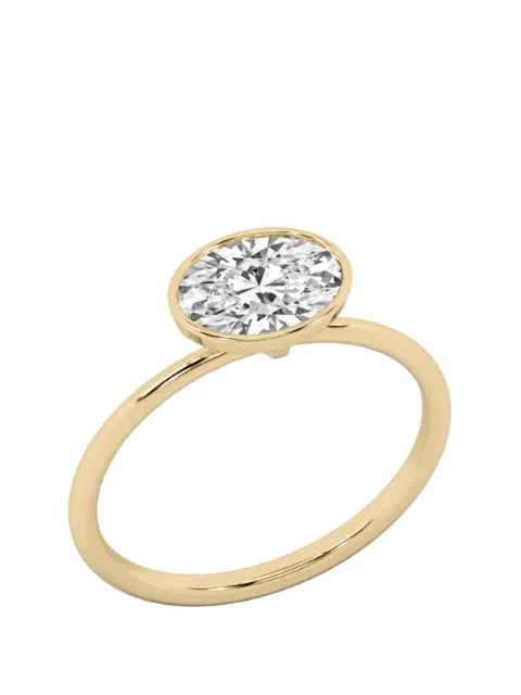 SOLO for diamonds x Nataliia Gotsii oval-cut diamond-embellished ring