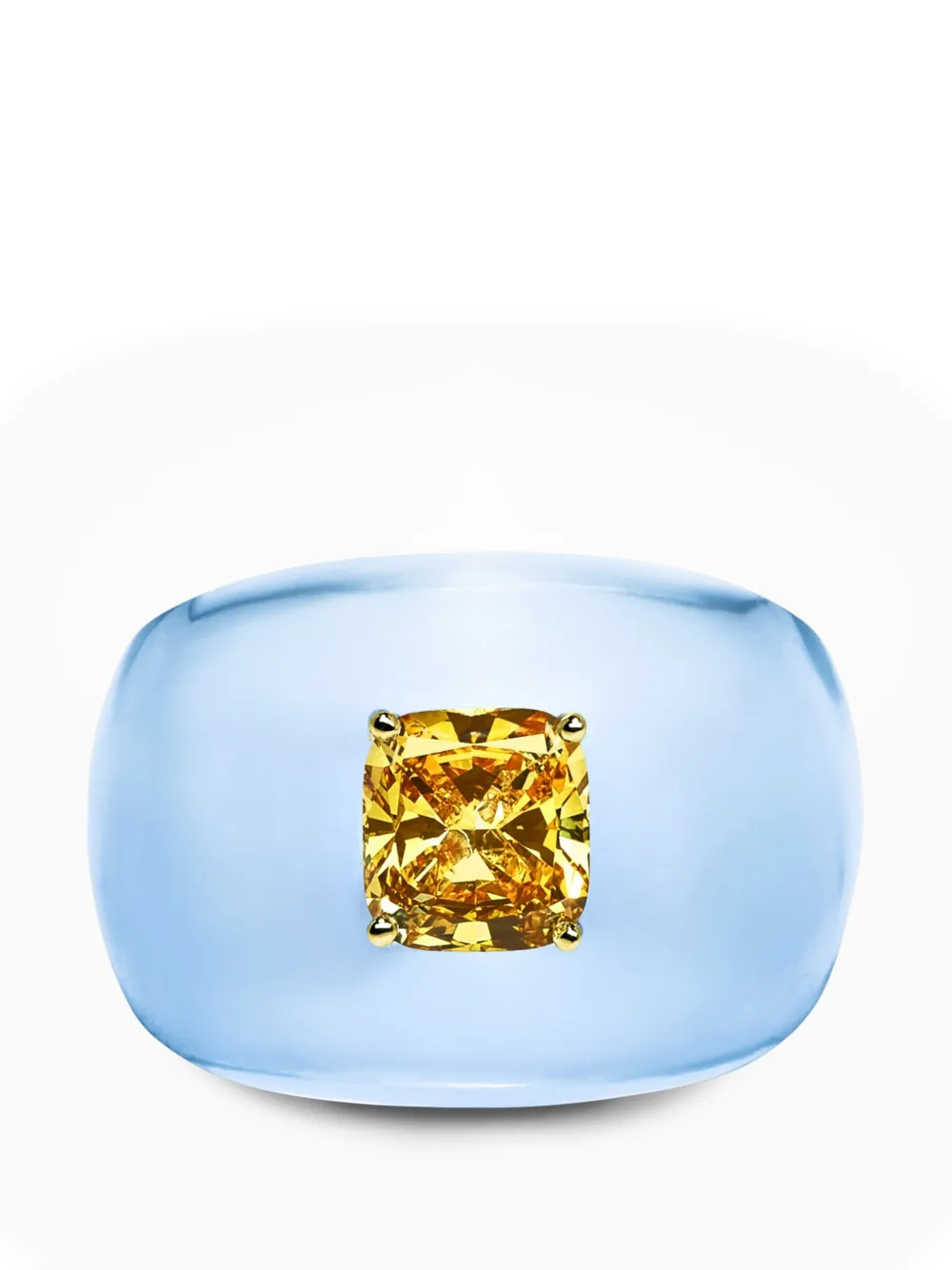SOLO for diamonds Ring mit synthetischem Diamant - Blau