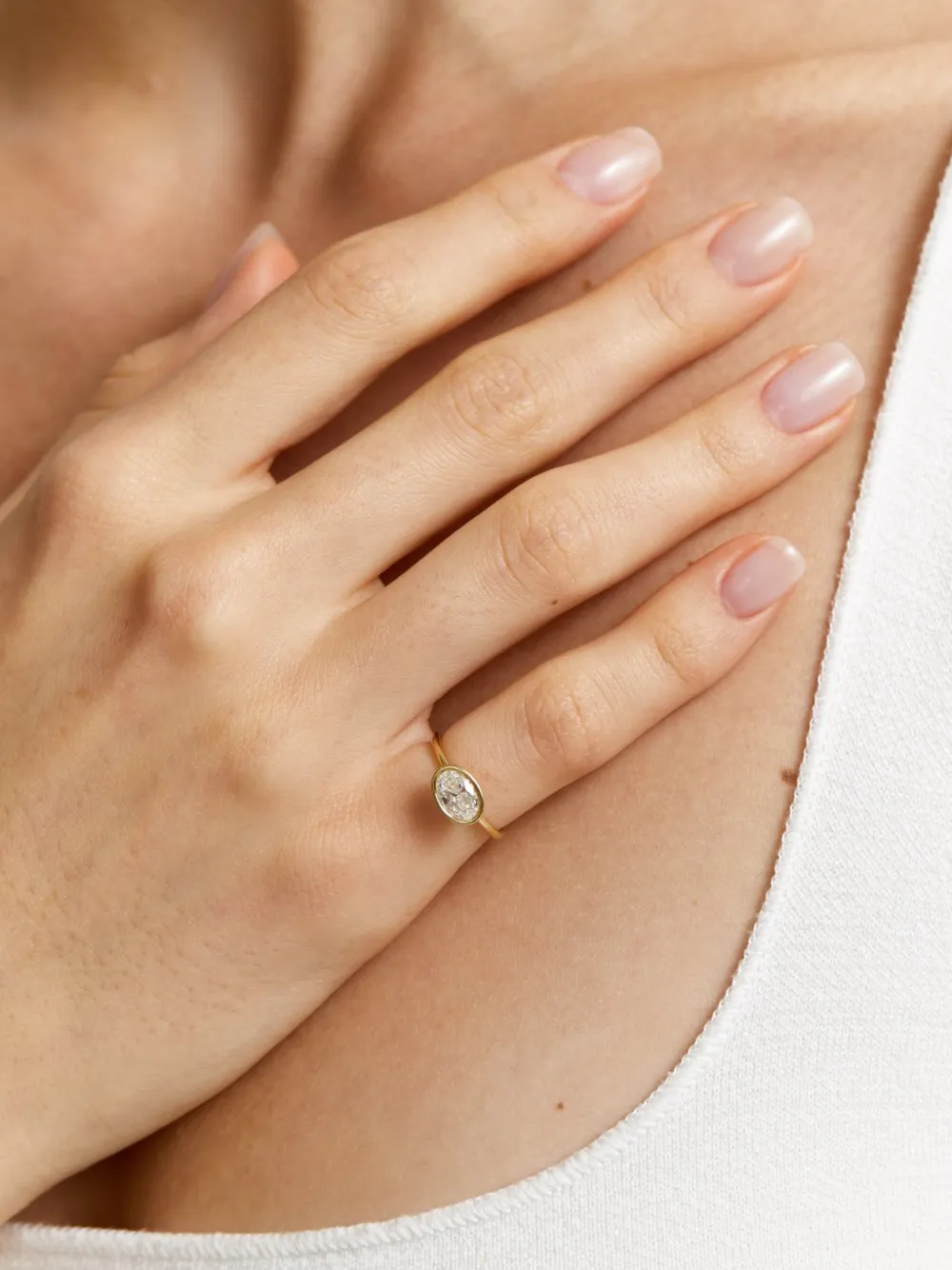 SOLO for diamonds x Nataliia Gotsii oval-cut diamond ring - Oro