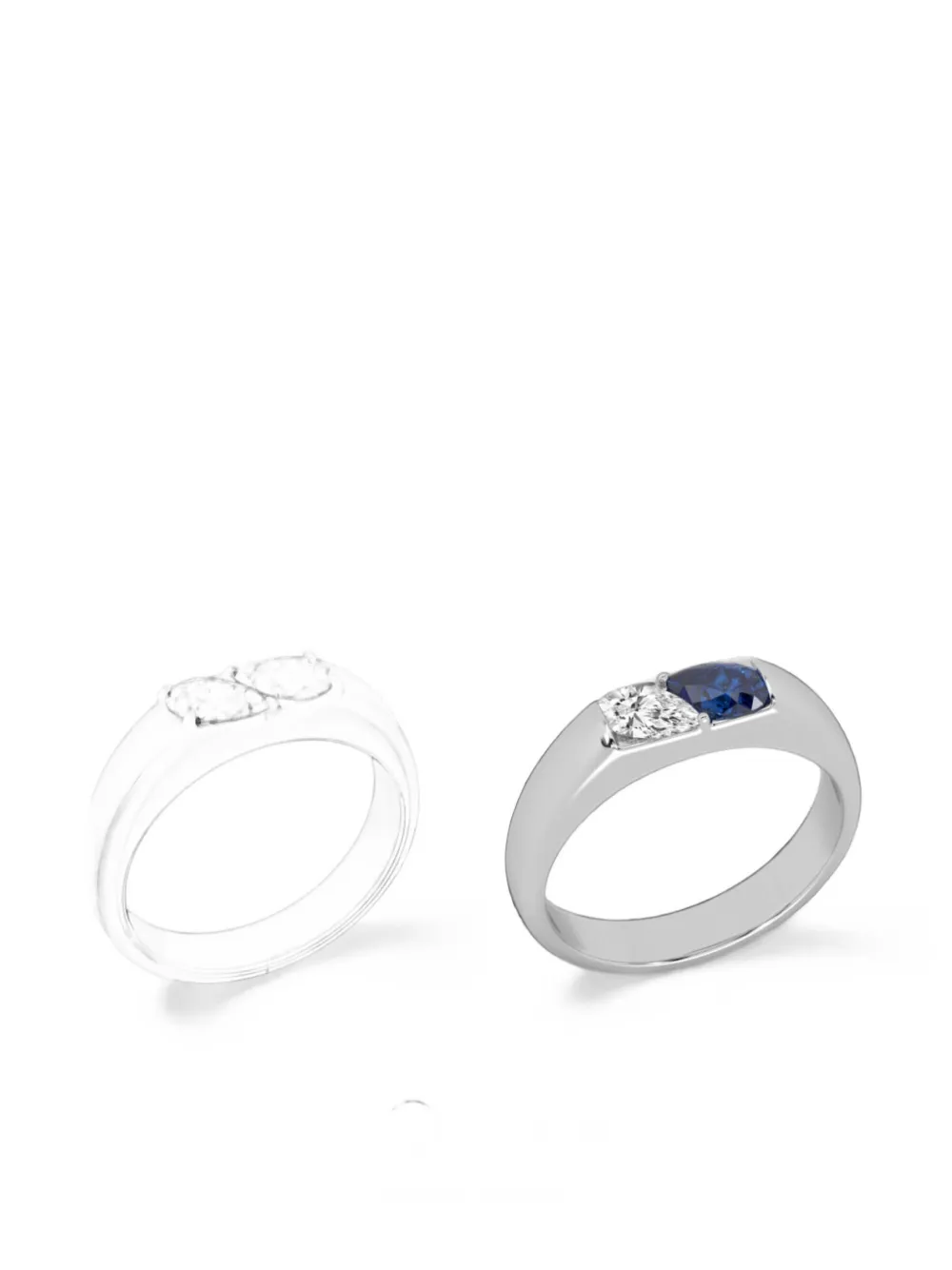 SOLO for diamonds x Astra Starr diamond-embellished ring - Silber
