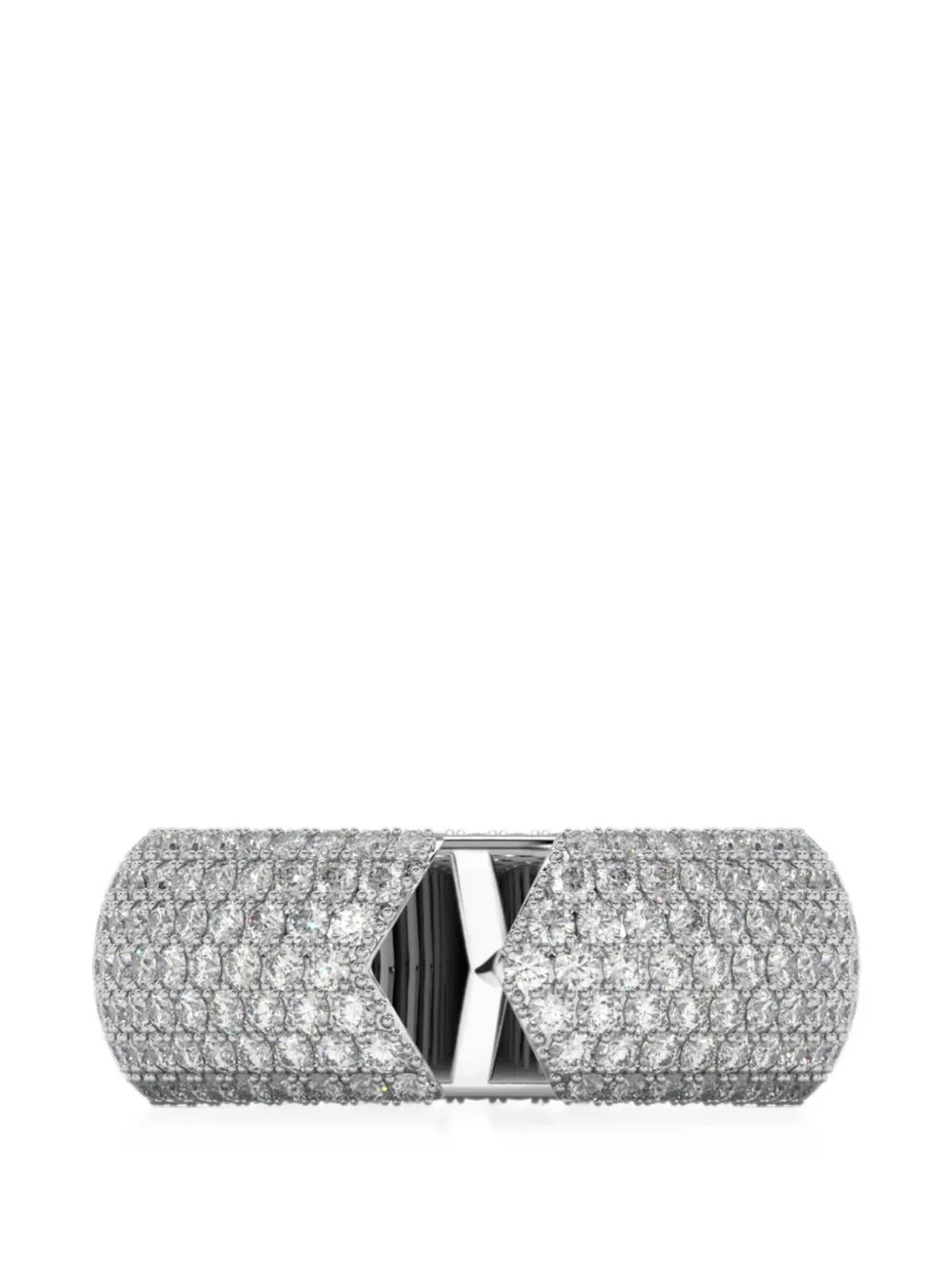 SOLO for diamonds Anello con pavé di diamanti - Argento