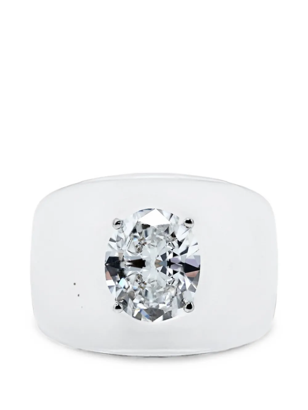 Solo For Diamonds Diamond-embellished Dome Ring In 실버 톤