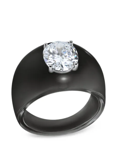 SOLO for diamonds oval-cut diamond-embellished ring