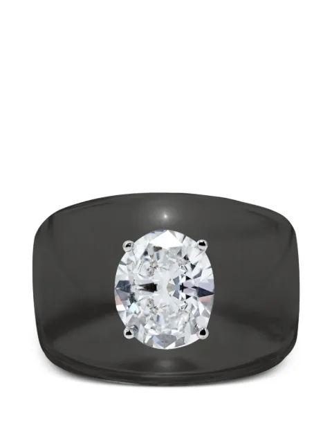 SOLO for diamonds oval-cut diamond-embellished ring