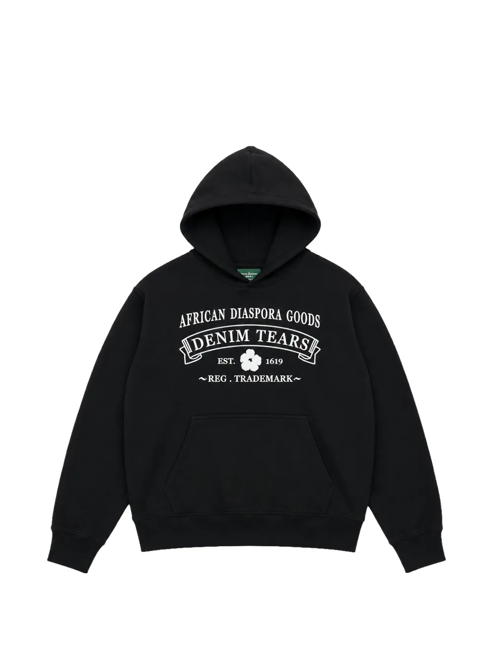 Denim Tears ADG logo-print hoodie - Schwarz