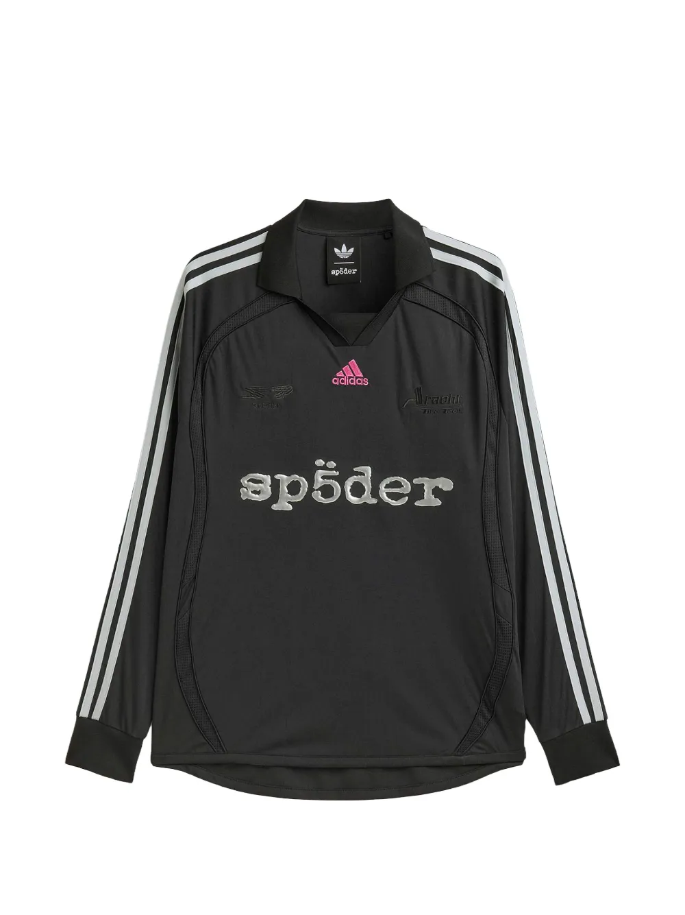 adidas x Sp5der logo-print jersey Zwart