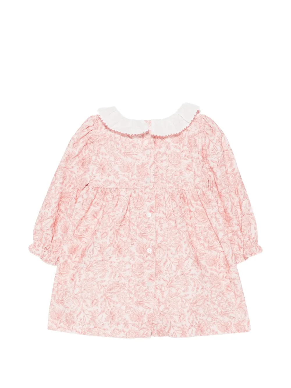 Patachou Gesmockte jurk met bloemenprint Wit