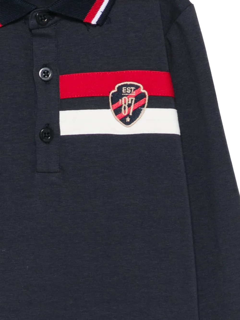 Patachou Poloshirt met logopatch Blauw