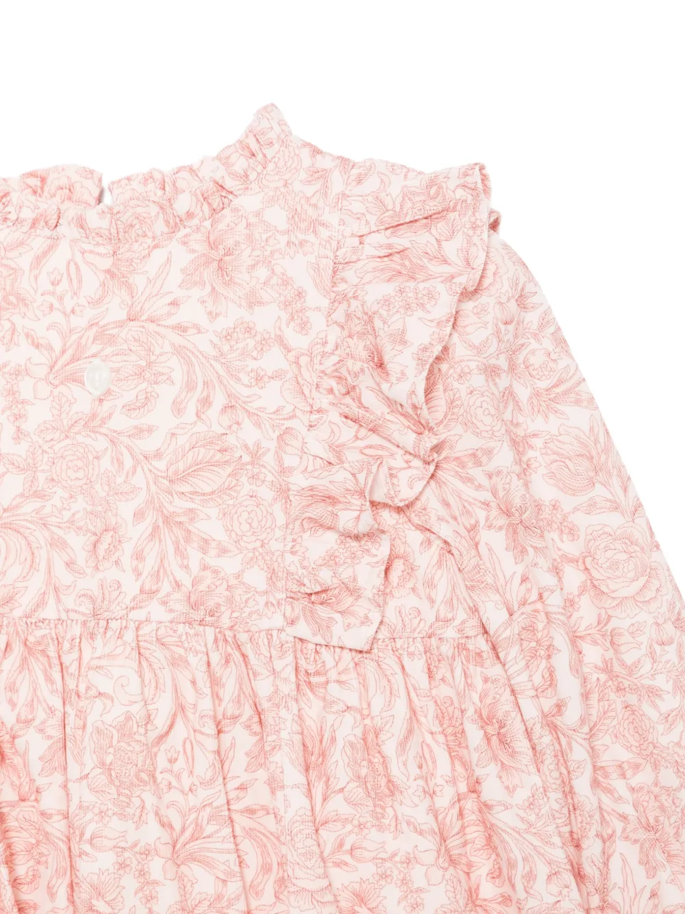 Patachou floral-print ruffled dress Roze