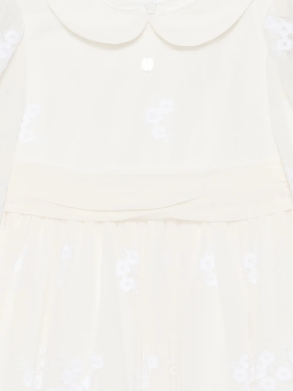 Patachou Jurk met geborduurde bloemen Beige