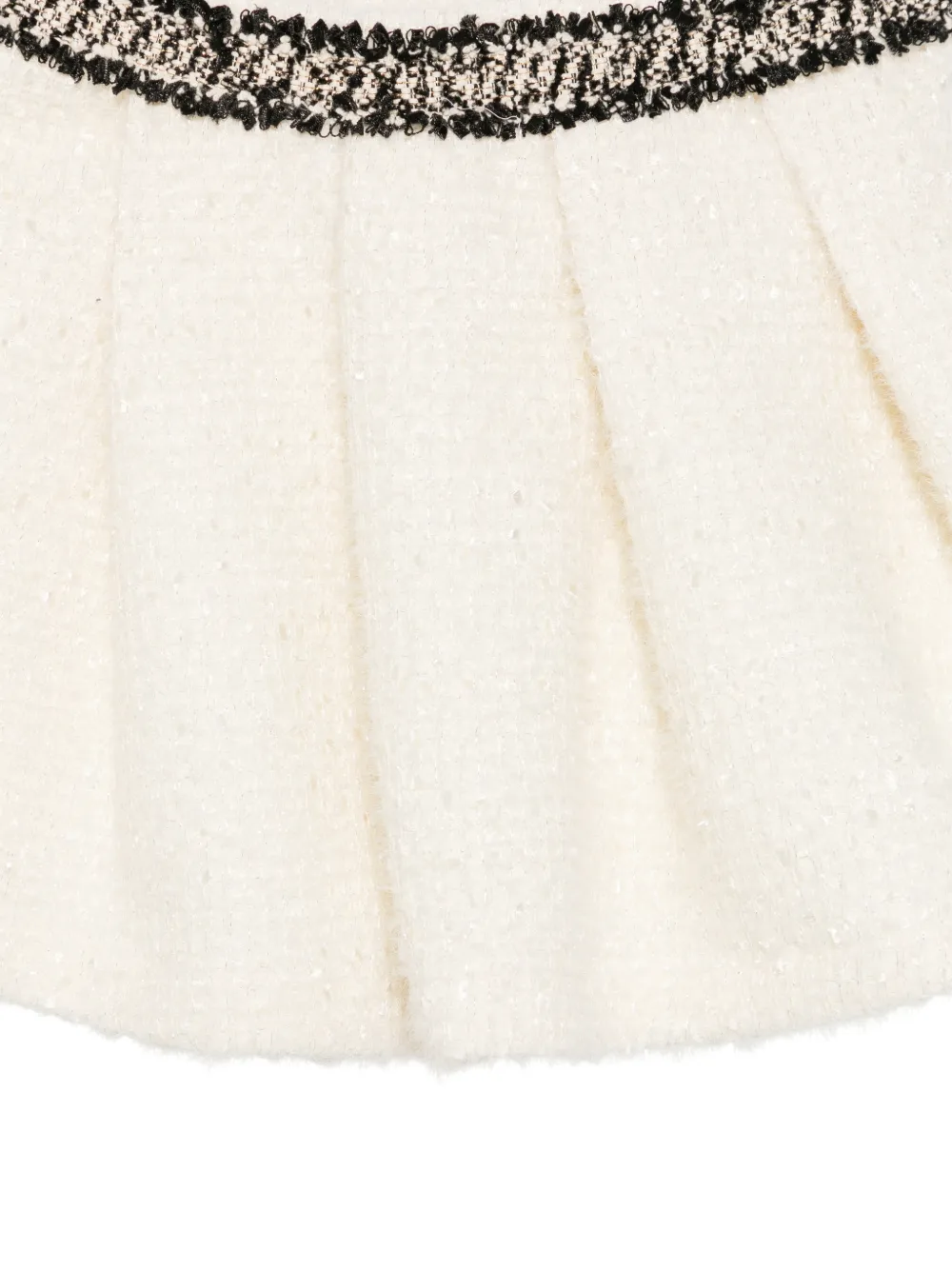 Patachou pleated bouclé skirt Beige