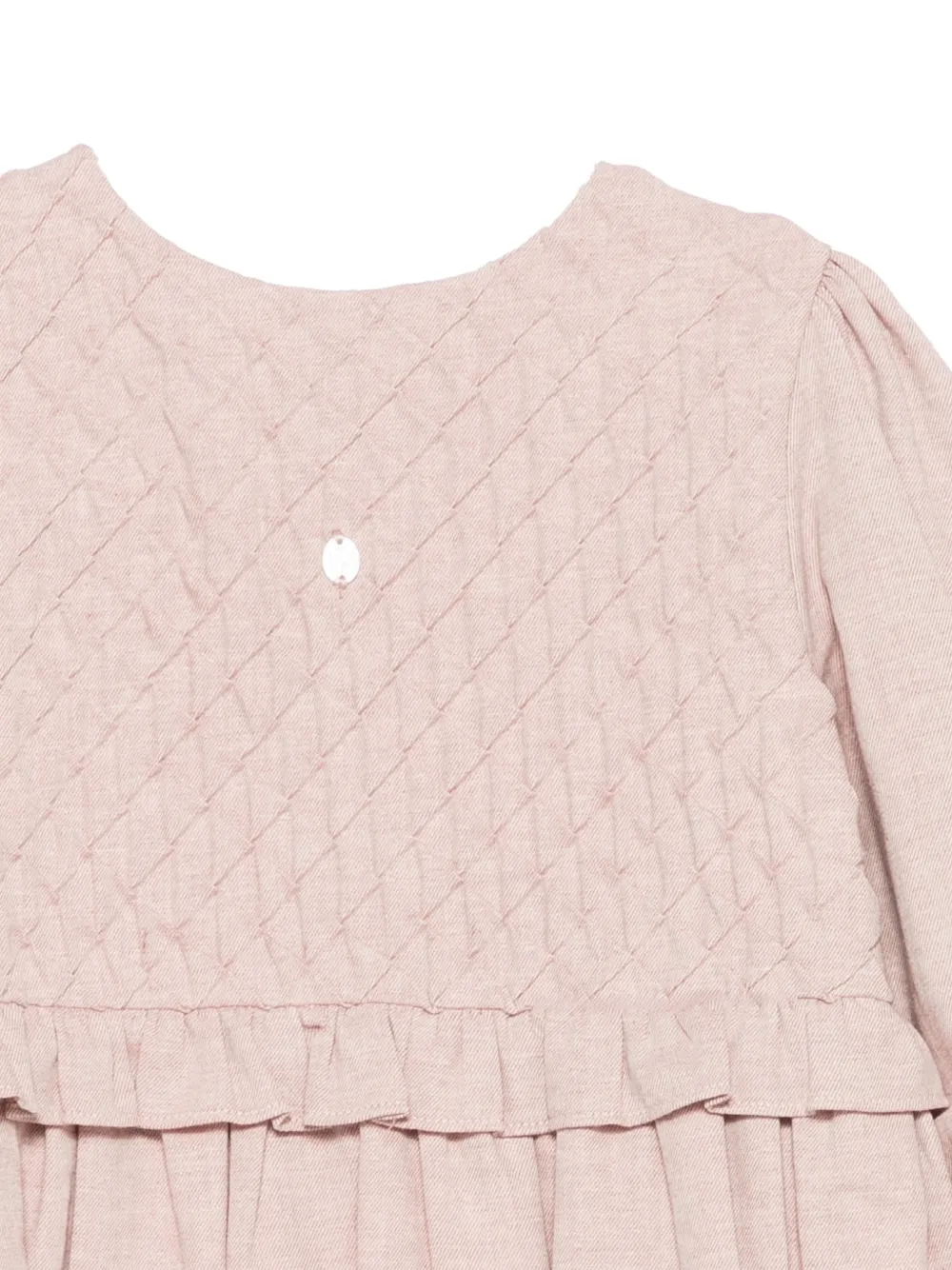 Patachou smocked ruffled dress Roze