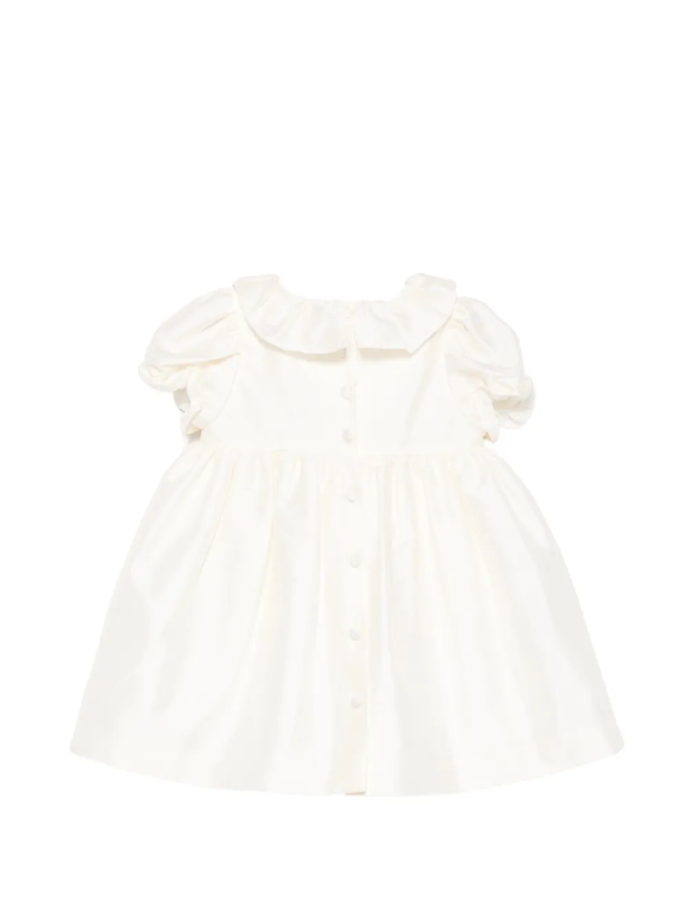 Patachou Gesmockte jurk met ruches Beige