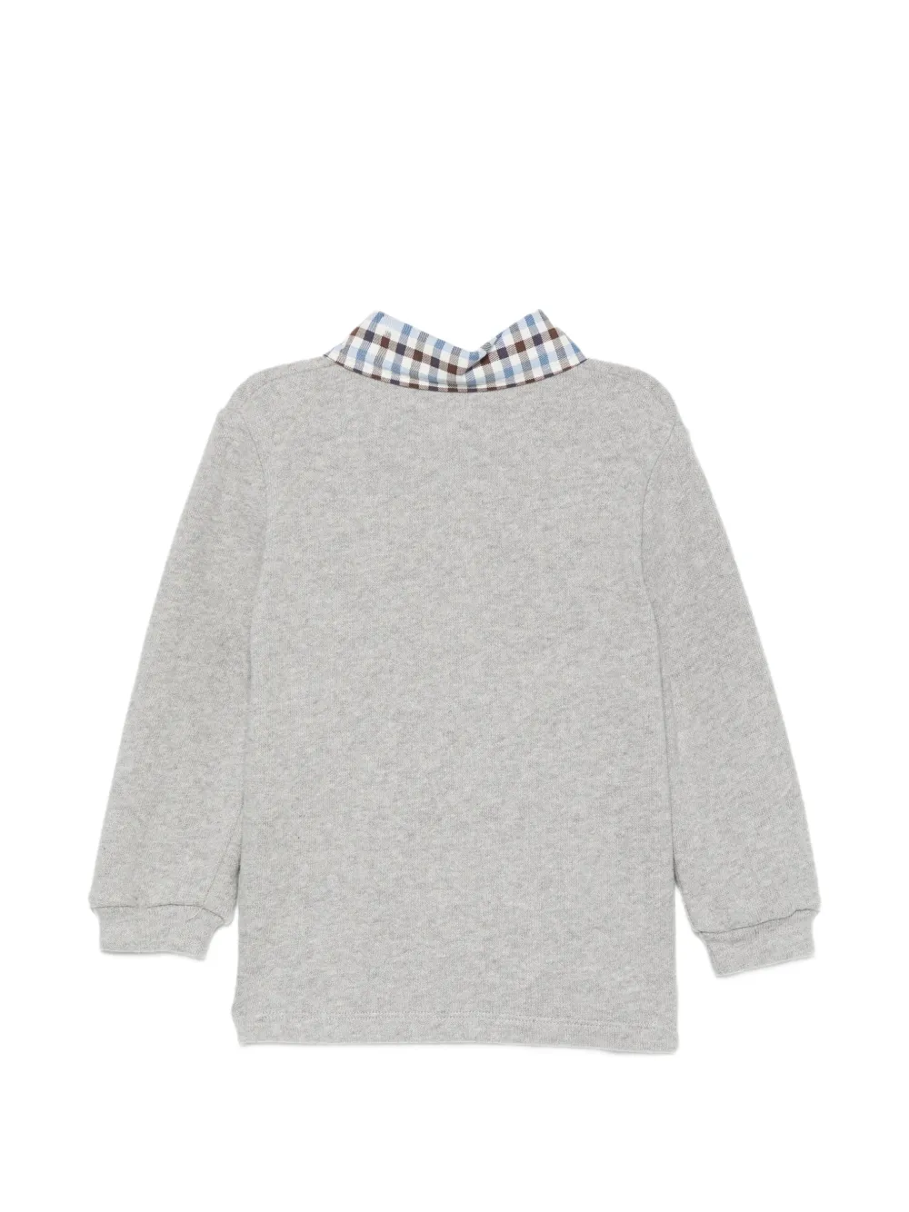 Patachou Poloshirt met geruite kraag Grijs