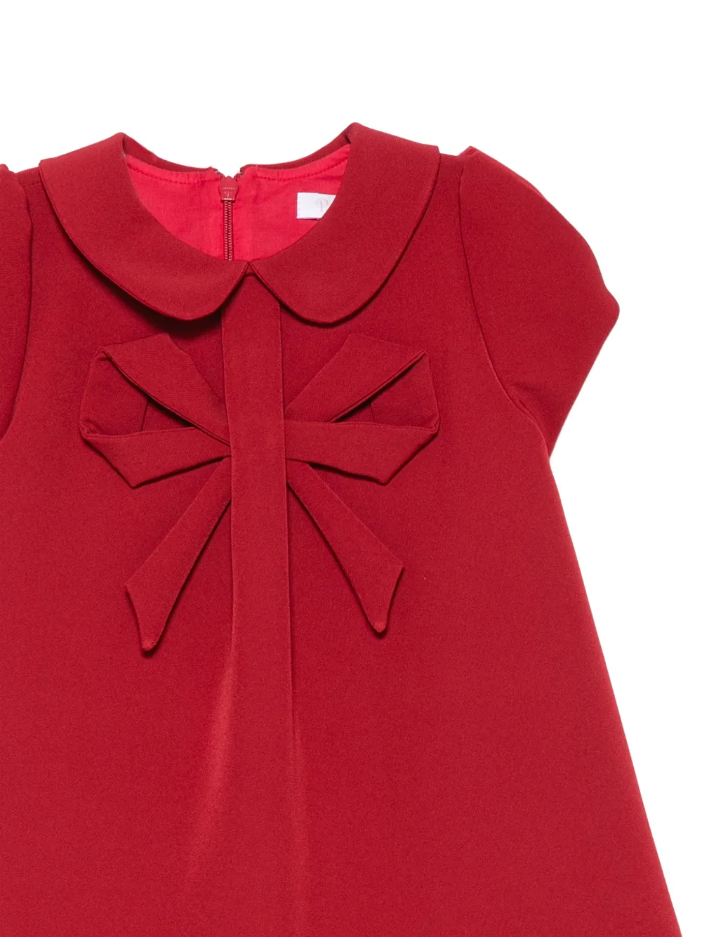 Patachou Jurk met Peter Pan-kraag en strik-detail Rood