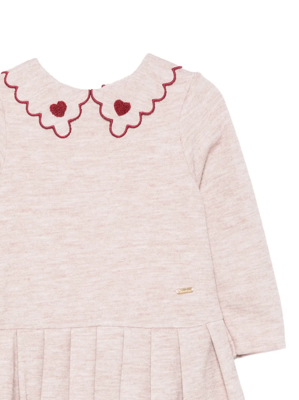 Patachou Geplooide jurk met gewelfde kraag Roze