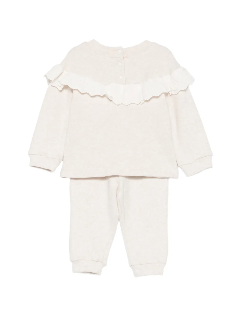 Patachou ruffled tracksuit Beige