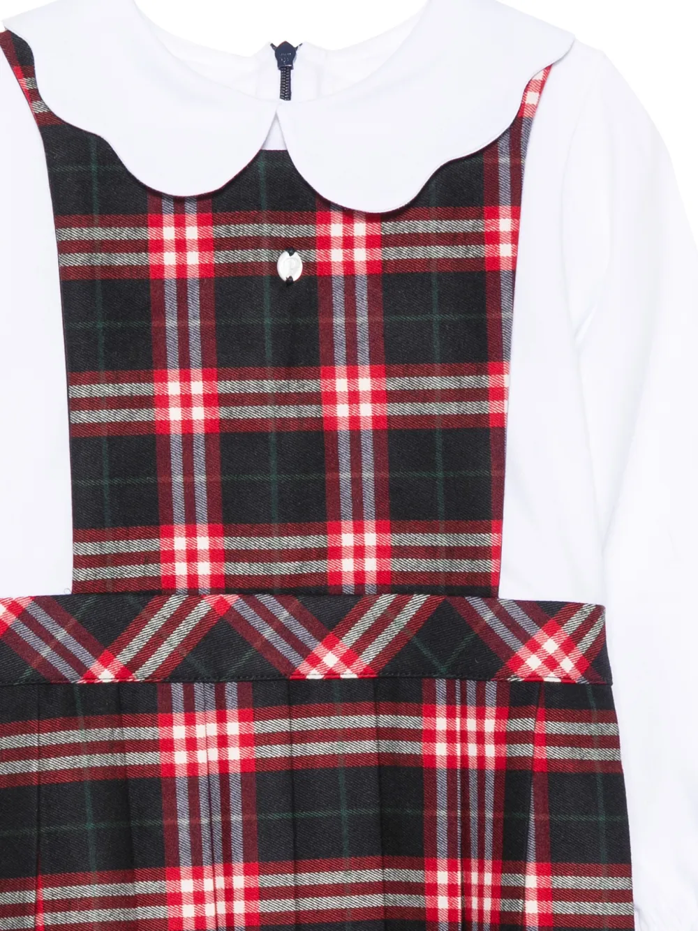 Patachou Balmoral Tartan jurk met plooien Blauw