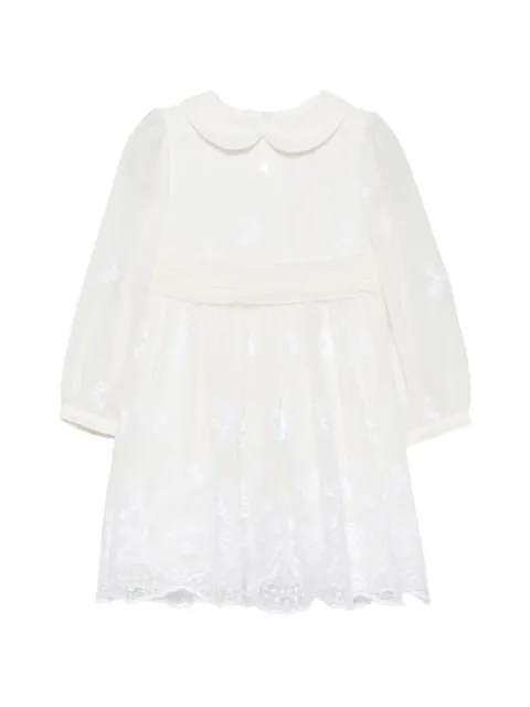 Patachou embroidered Peter Pan-collar dress