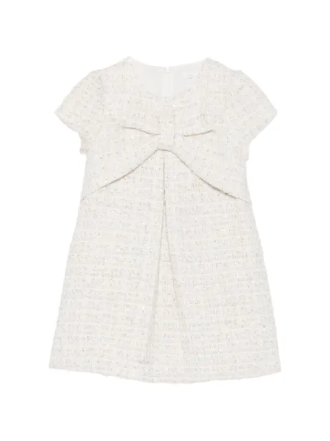 Patachou bow-detail sequin-embellished dress