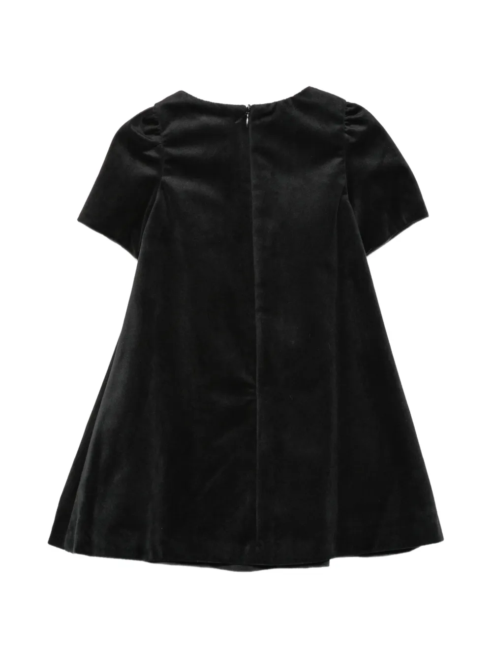 Patachou bow-embellished velvet dress Zwart