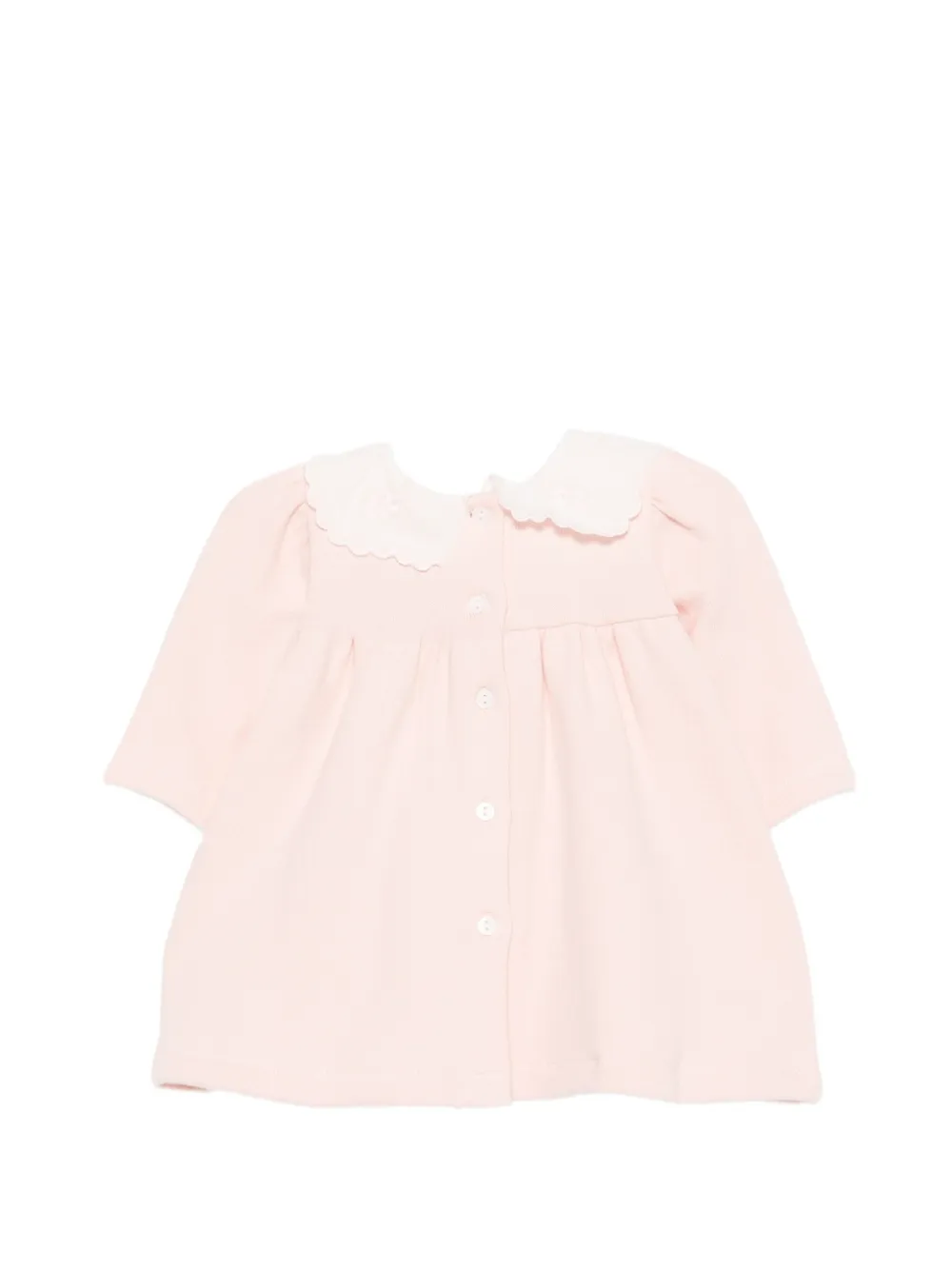 Patachou embroidered-collar dress Roze
