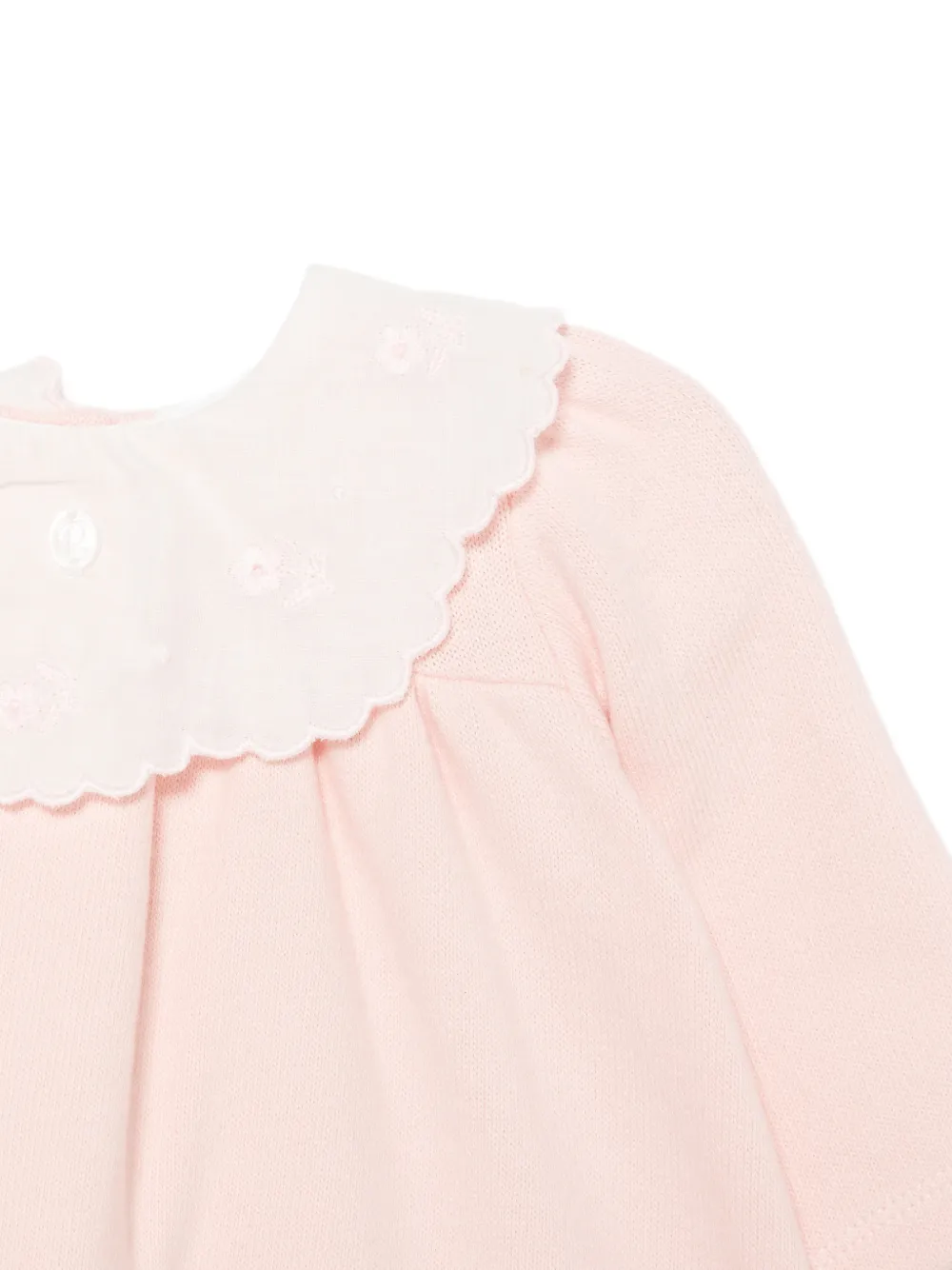 Patachou embroidered-collar dress Roze