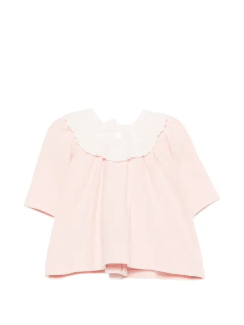 Patachou embroidered-collar dress