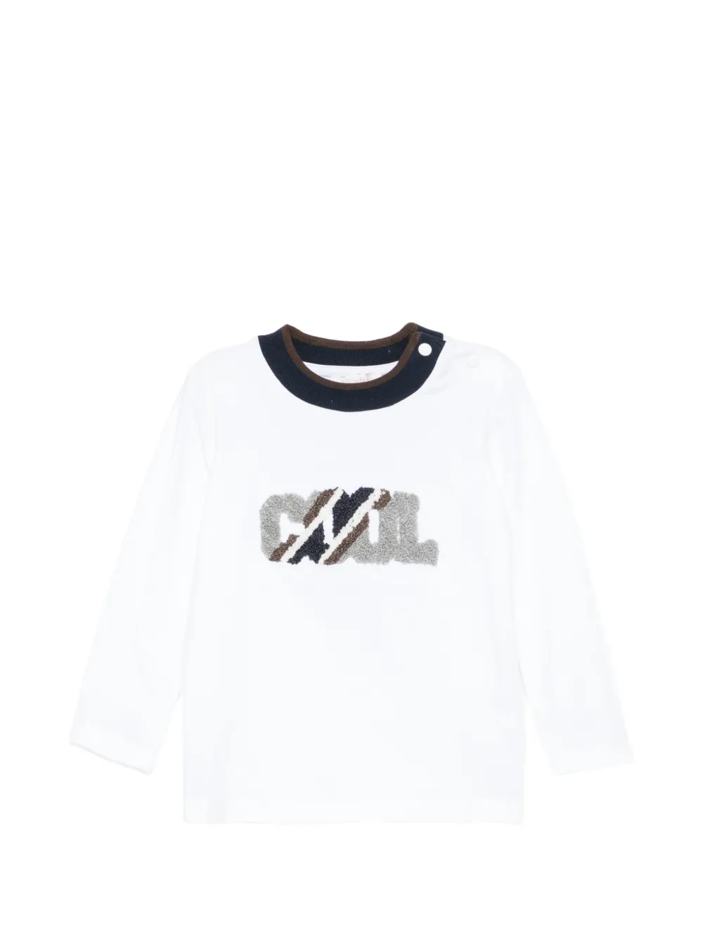 Patachou t-shirt longues manches à patch logo - Blanc Patachou t-shirt longues manches à patch logo - Blanc
